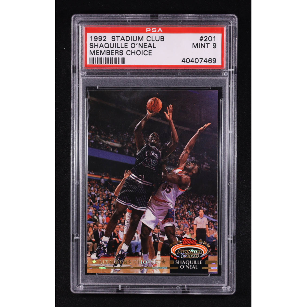 Shaquille O'Neal 1992-93 Stadium Club Members Only Parallel #201 RC (PSA 9) at PristineAuction.com
