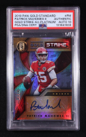 Patrick Mahomes 2019 Panini Gold Standard Gold Strike Autographs Platinum #6 #07/10 (PSA | Auto Grade 10) at PristineAuction.com