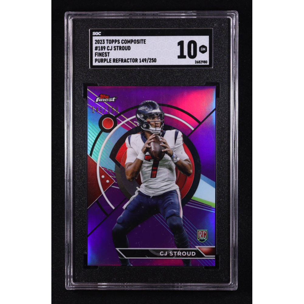 CJ Stroud 2023 Topps Composite Finest Purple Refractors #189 #149/250 RC (SGC 10) at PristineAuction.com