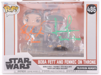 Temuera Morrison & Ming-Na Wen Signed "Star Wars" #486 Boba Fett And Fennec On Throne Bobble-Head Funko Pop! Vinyl Figure Inscribed "Boba Fett" & "Fennec" (JSA) at PristineAuction.com