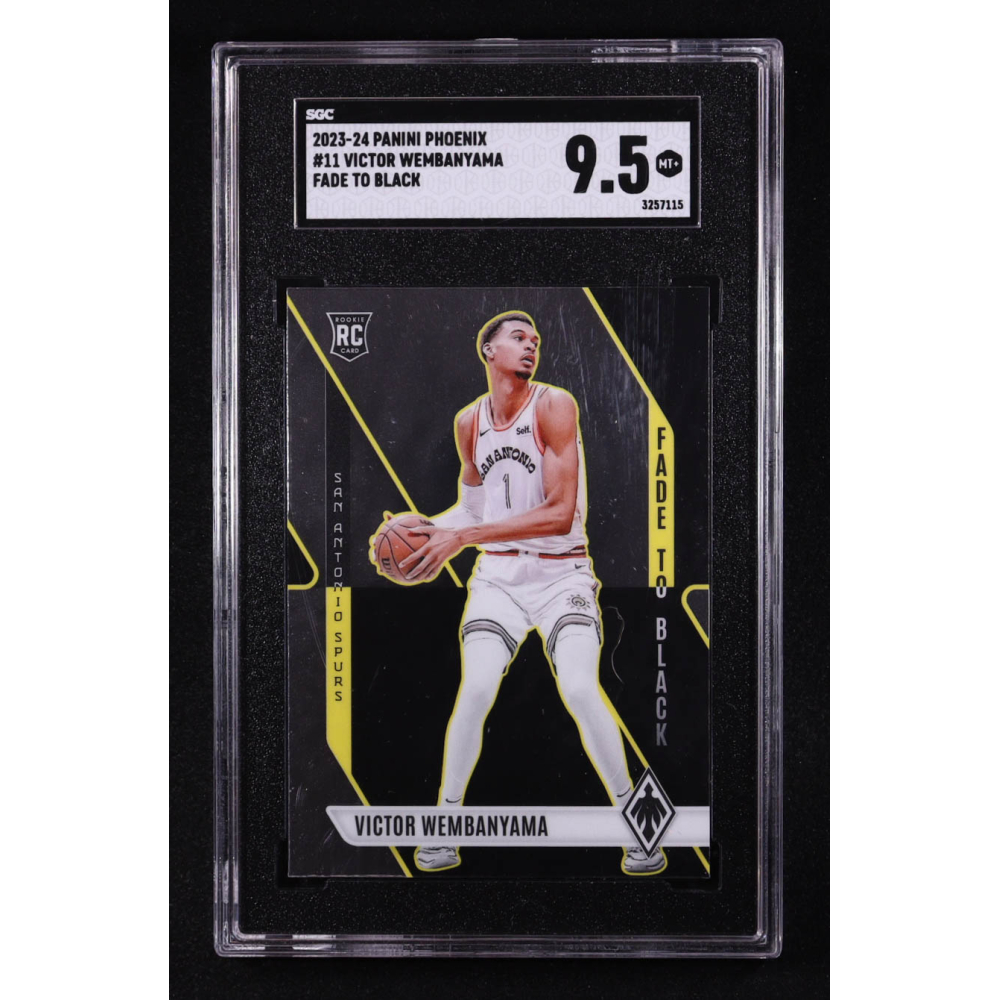 Victor Wembanyama 2023-24 Panini Phoenix Fade To Black #11 RC (SGC 9.5) at PristineAuction.com