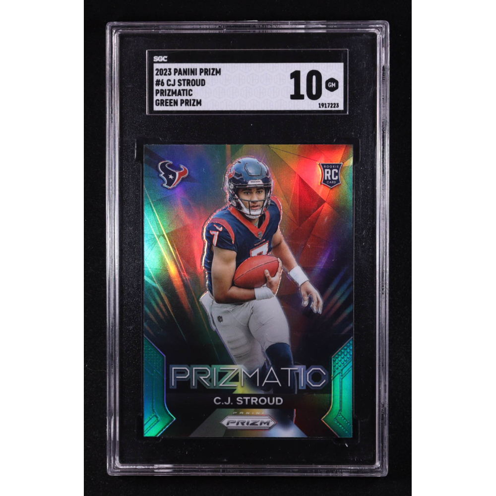 CJ Stroud 2023 Panini Prizm Prizmatic Prizms Green #6 RC (SGC 10) at PristineAuction.com