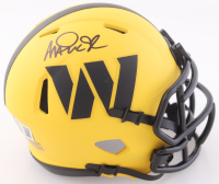 Magic Johnson Signed Commanders Rave Alternate Speed Mini Helmet (Beckett) at PristineAuction.com