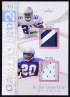 Emmitt Smith / Barry Sanders 2025 Leaf in the Game Used Game-Used Dual Autograph Memorabilia Silver Holo #IG2-5 #2/2 at PristineAuction.com