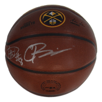 Christian Braun & Peyton Watson Signed Nuggets Logo NBA Basketball (Beckett) at PristineAuction.com