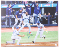 Miguel Rojas Signed Dodgers 2025 World Series 16x20 Custom Canvas Display (JSA) at PristineAuction.com
