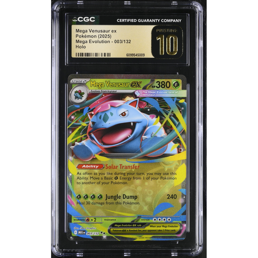Mega Venusaur ex 2025 Pokemon TCG Mega Evolution #003 (CGC Pristine 10 | Black Label) at PristineAuction.com