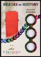 Scottie Pippen 2025 Leaf ITG Used Sports Heroes Of History Triple Relic Rainbow #HH78 #4/5 at PristineAuction.com