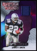 Emmitt Smith 2025 Leaf Optichrome Battle Worn Prismatic Purple Game-Used #BW7 #4/5 at PristineAuction.com