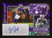 Justin Jefferson 2022 Panini Donruss Signature Highlights Cracked Ice #SH51 at PristineAuction.com