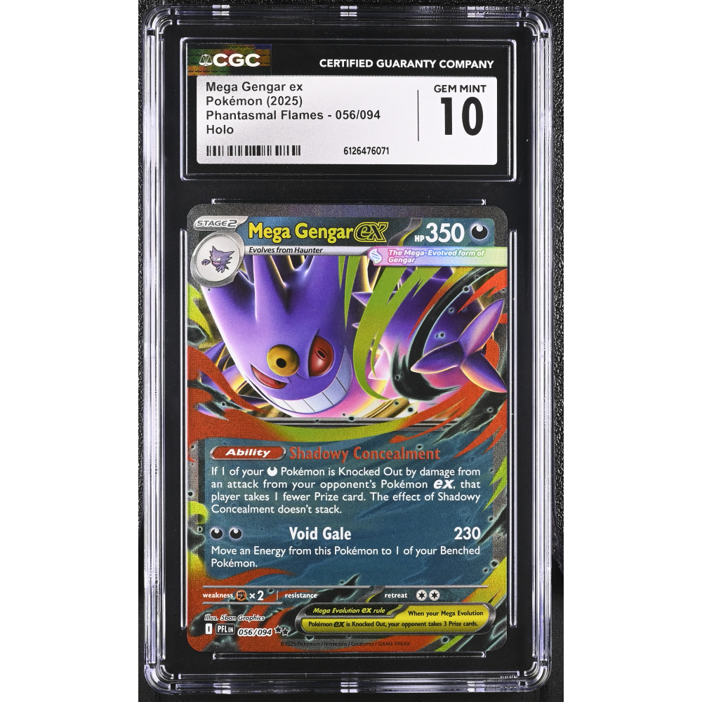 Mega Gengar ex 2025 Pokemon TCG Mega Evolution Phantasmal Flames #056 (CGC 10) at PristineAuction.com