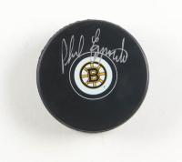 Phil Esposito Signed Bruins Logo Hockey Puck (Schwartz) at PristineAuction.com