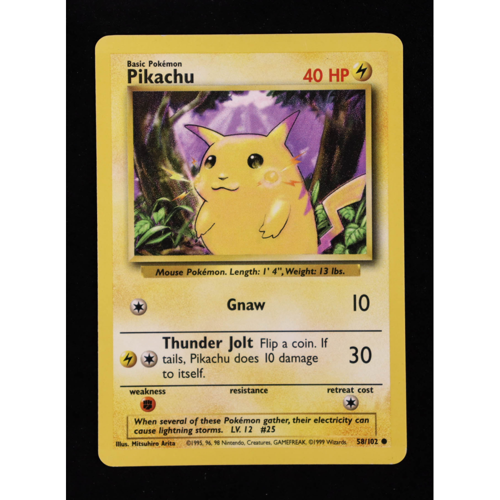 Pikachu 1999 Pokemon Base Unlimited #58 at PristineAuction.com