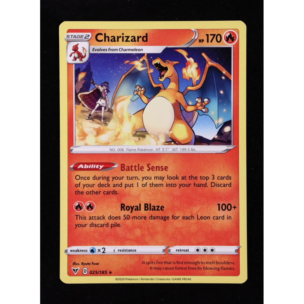Charizard 2020 Pokemon Sword & Shield Vivid Voltage #25 at PristineAuction.com