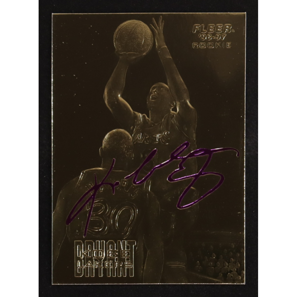 Kobe Bryant 1996-97 Fleer 23KT Gold Card Rookie 23KT Purple Signature #NNO RC at PristineAuction.com