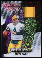 Brett Favre 2025 Leaf Optichrome Battle Worn Shimmer Black Game-Used #BW2 #1/1 at PristineAuction.com