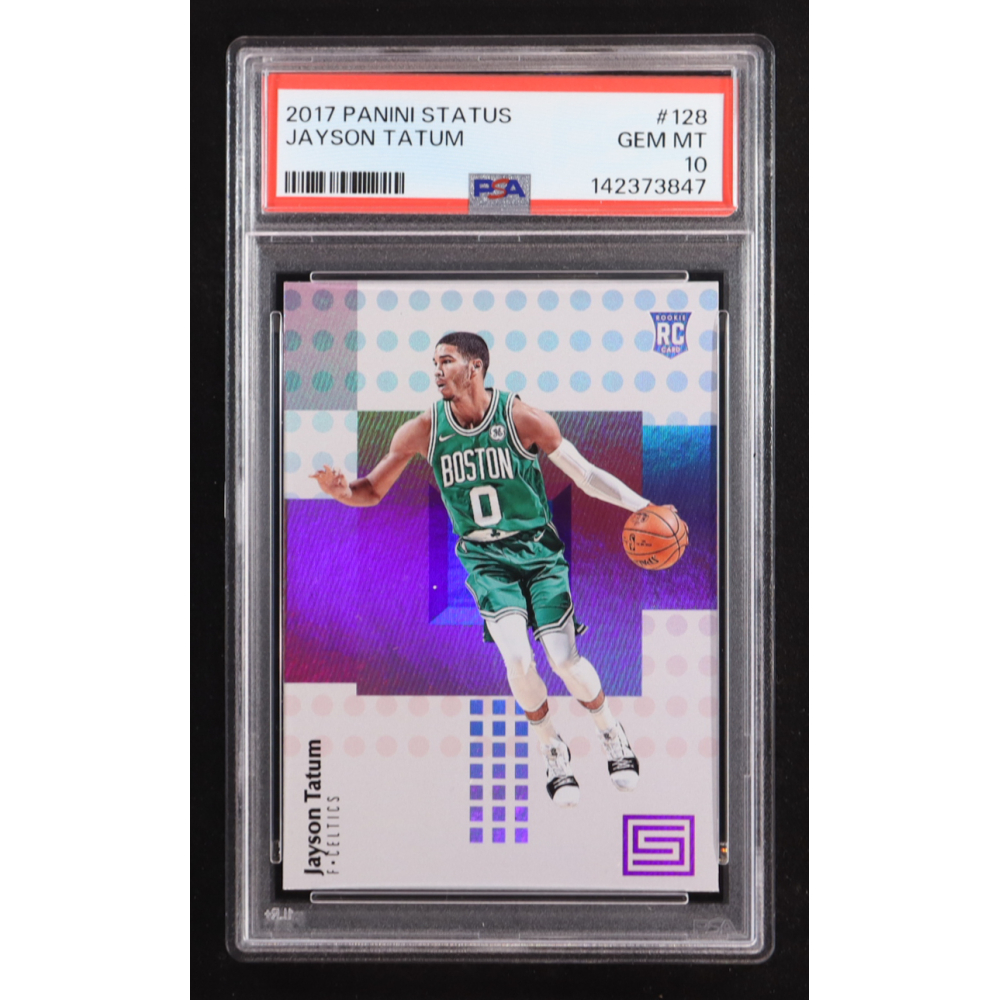 Jayson Tatum 2017 Panini Status #128 RC (PSA 10) at PristineAuction.com