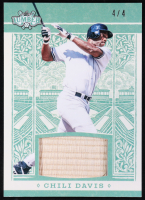 Chili Davis 2025 Leaf Lumber Emerald Jumbo Game-Used Bat Relic #GL-18 #4/4 at PristineAuction.com