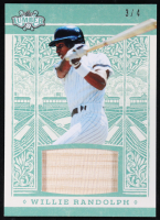 Willie Randolph 2025 Leaf Lumber Emerald Jumbo Game-Used Bat Relic #GL-122 #3/4 at PristineAuction.com