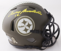 Terry Bradshaw Signed Steelers Salute To Service Alternate Speed Mini Helmet (Beckett) at PristineAuction.com