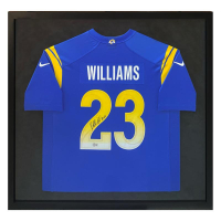 Kyren Williams Signed Rams Custom Framed Nike Authentic Jersey Display (Beckett) at PristineAuction.com