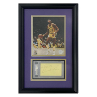 Wilt Chamberlain Signed Lakers Custom Framed Cut Display (PSA) at PristineAuction.com