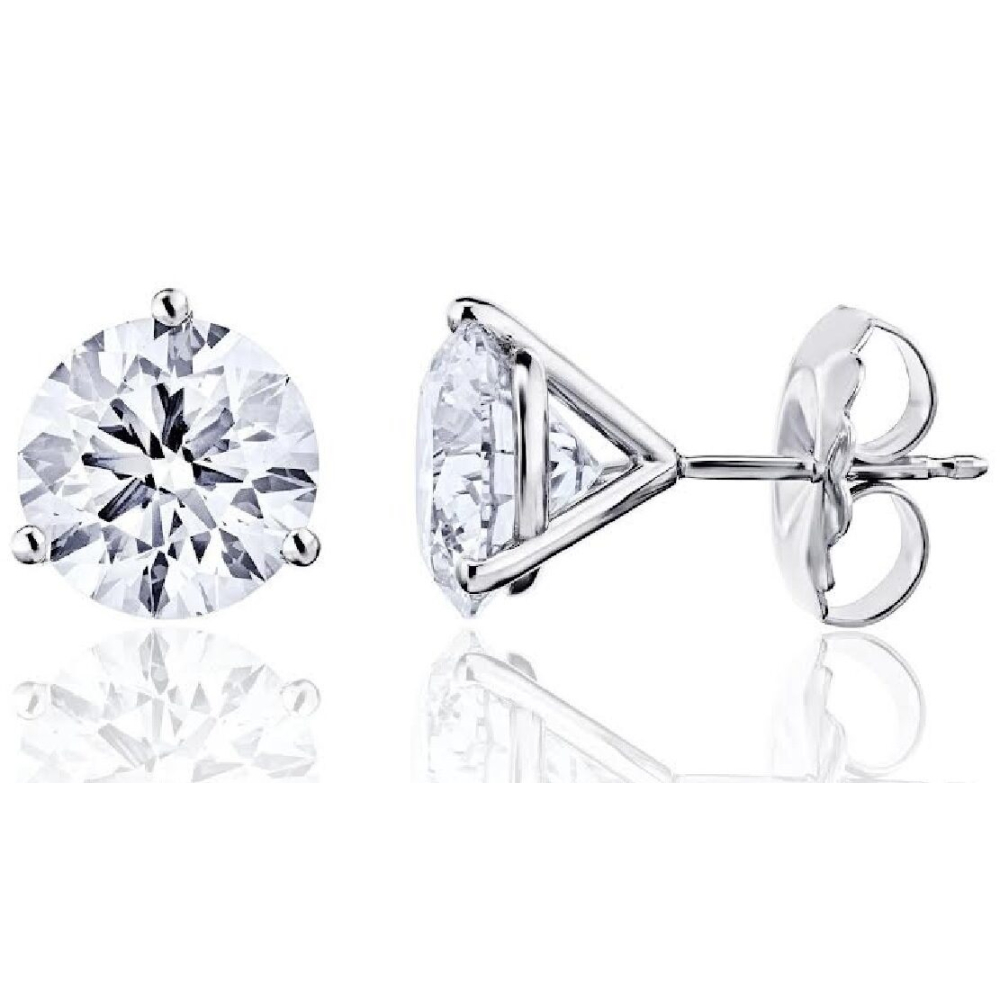 New! 0.87 CTW Lab-Grown Diamonds Earrings E-F, VVS2 Ideal Cut | Estimated Retail Value: $5,475 (IGI) at PristineAuction.com