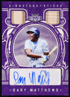 Gary Matthews 2025 Leaf Lumber Signature Sticks Purple Dual Game-Used Relic #SS-GM2 #5/5 at PristineAuction.com