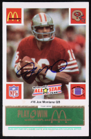 Joe Montana Signed 1986 McDonald's All-Stars Green Tab #16 (Beckett) at PristineAuction.com