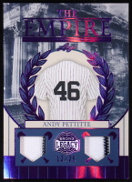 Andy Pettette 2025 Leaf A Bronx Legacy The Empire Purple Dual Game-Used Relic #TE-4 #12/25 at PristineAuction.com
