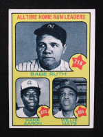 Babe Ruth / Hank Aaron / Willie Mays 1973 Topps All-Time Home Run Leaders #1 at PristineAuction.com