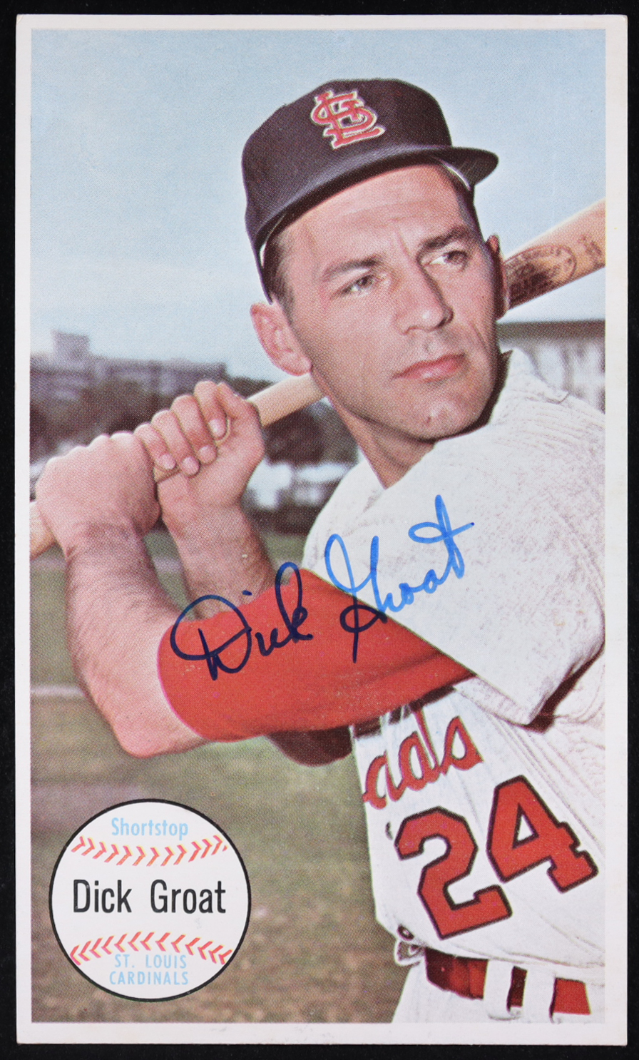 Dick Groat Signed 1964 Topps Giants #19 (Beckett) at PristineAuction.com Dick Groat Signed 1964 Topps Giants #19 (Beckett) at PristineAuction.com