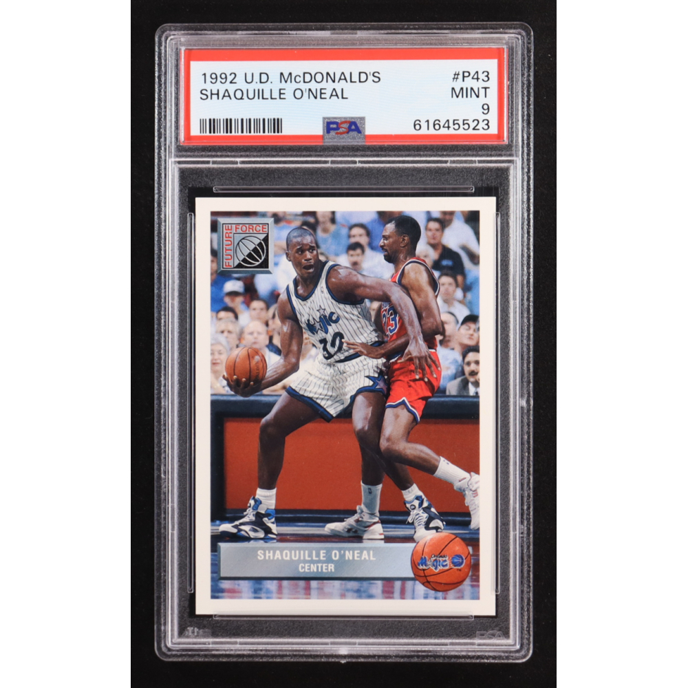 Shaquille O'Neal 1992 Upper Deck Mcdonald's Future Force #P43 RC (PSA 9) at PristineAuction.com