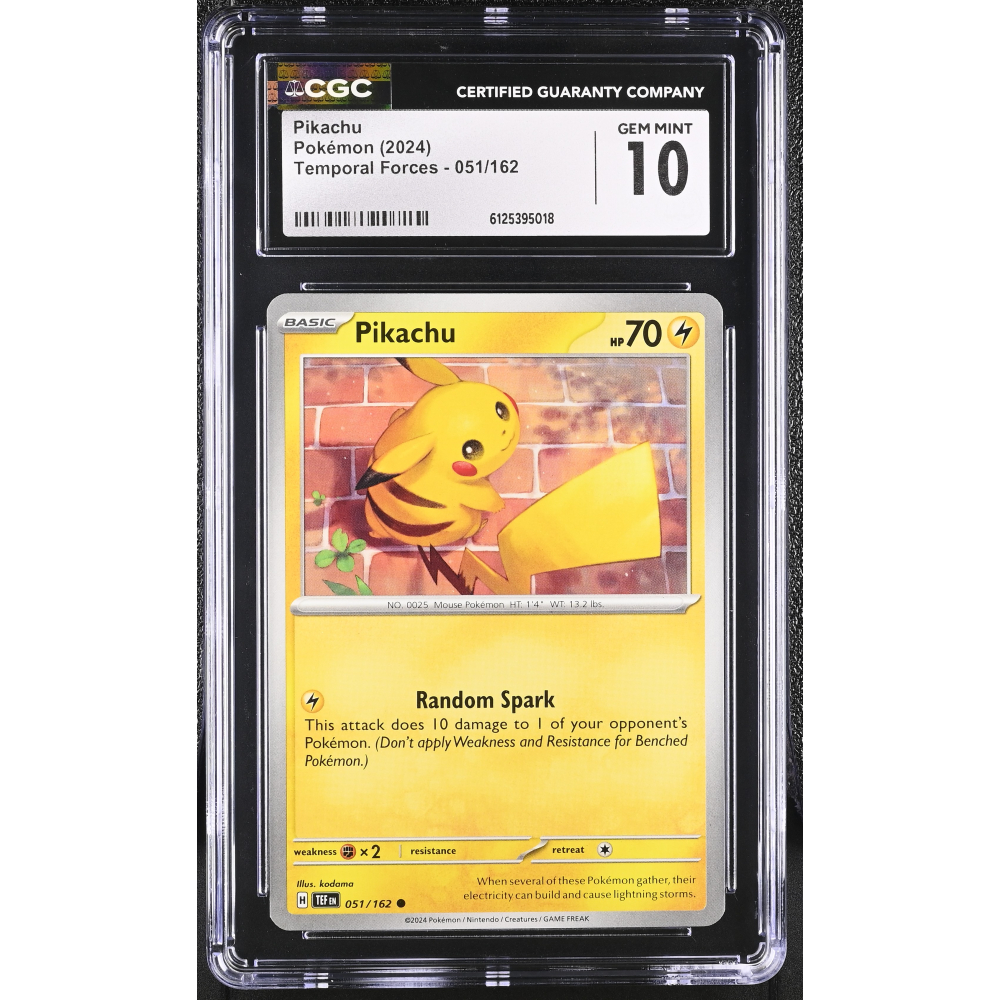 Pikachu 2024 Pokemon TCG Scarlet & Violet Temporal Forces #051 (CGC 10) at PristineAuction.com