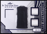 Tim Duncan 2025 Leaf In The Game Used Gate Attraction Blue Holo #GA-41 #10/55 at PristineAuction.com