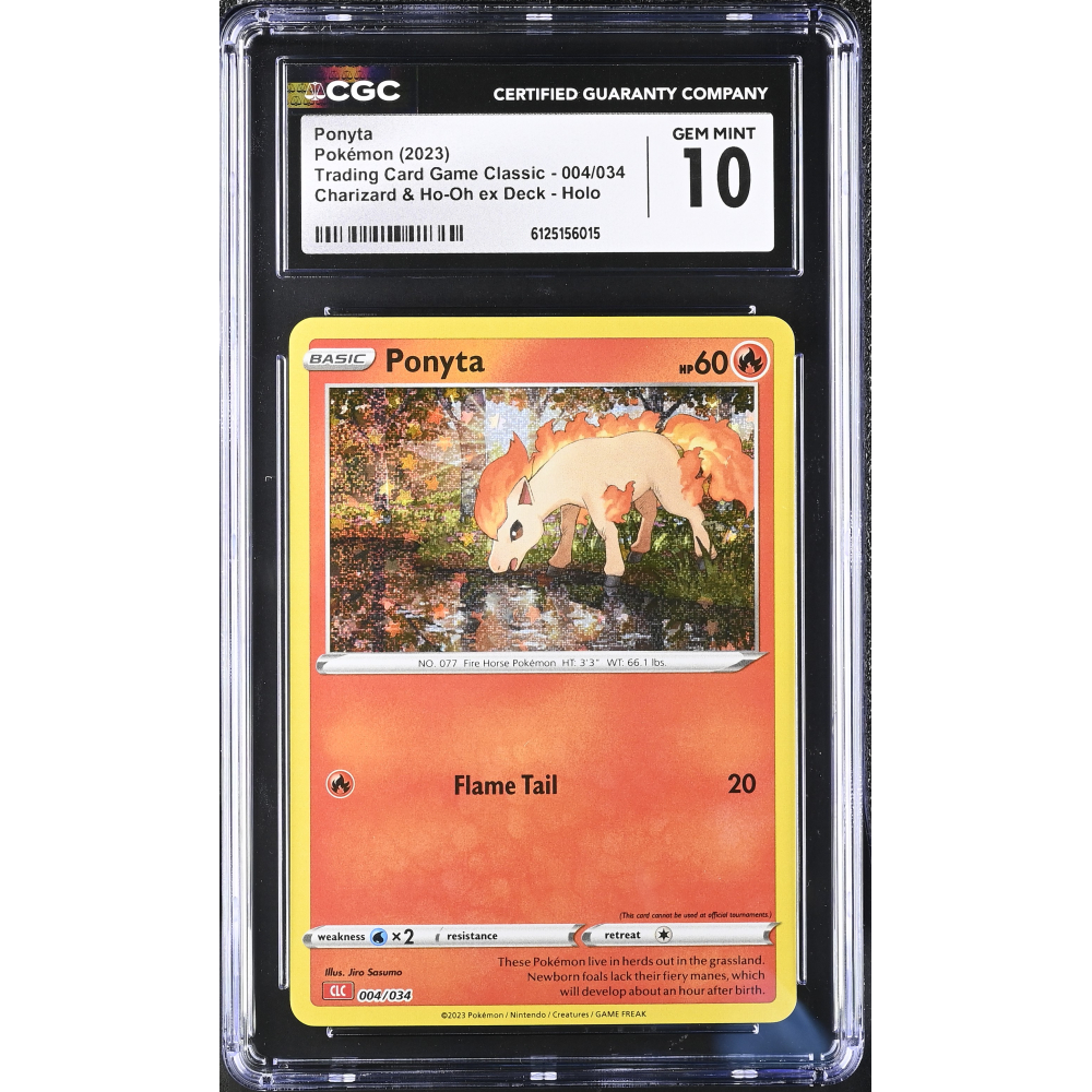 Ponyta 2023 Pokemon Trading Card Game Classic Charizard and Ho-Oh ex Deck #004 (CGC 10) at PristineAuction.com