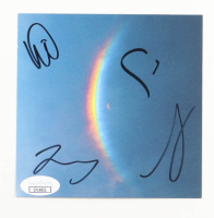 Coldplay "Moon Music" 5x5 CD Insert Band-Signed by (4) with Chris Martin, Guy Berryman, Will Champion & Jonny Buckland (JSA) at PristineAuction.com