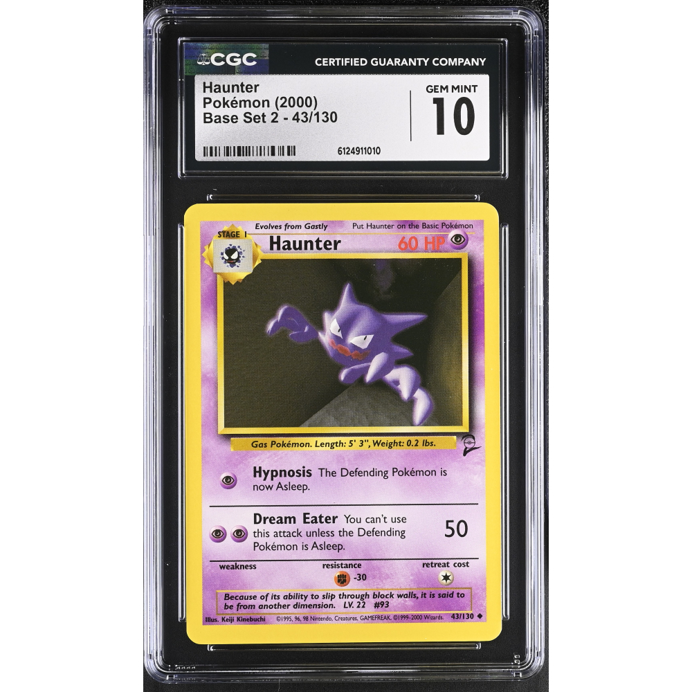 Haunter 2000 Pokemon Base 2 Unlimited #43 (CGC 10) at PristineAuction.com