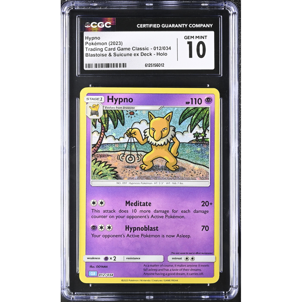 Hypno 2023 Pokemon Trading Card Game Classic Blastoise and Suicune ex Deck #012 (CGC 10) at PristineAuction.com