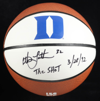 Christian Laettner Signed Duke Blue Devils Logo Basketball Inscribed "The Shot 3/28/92" (Schwartz) at PristineAuction.com