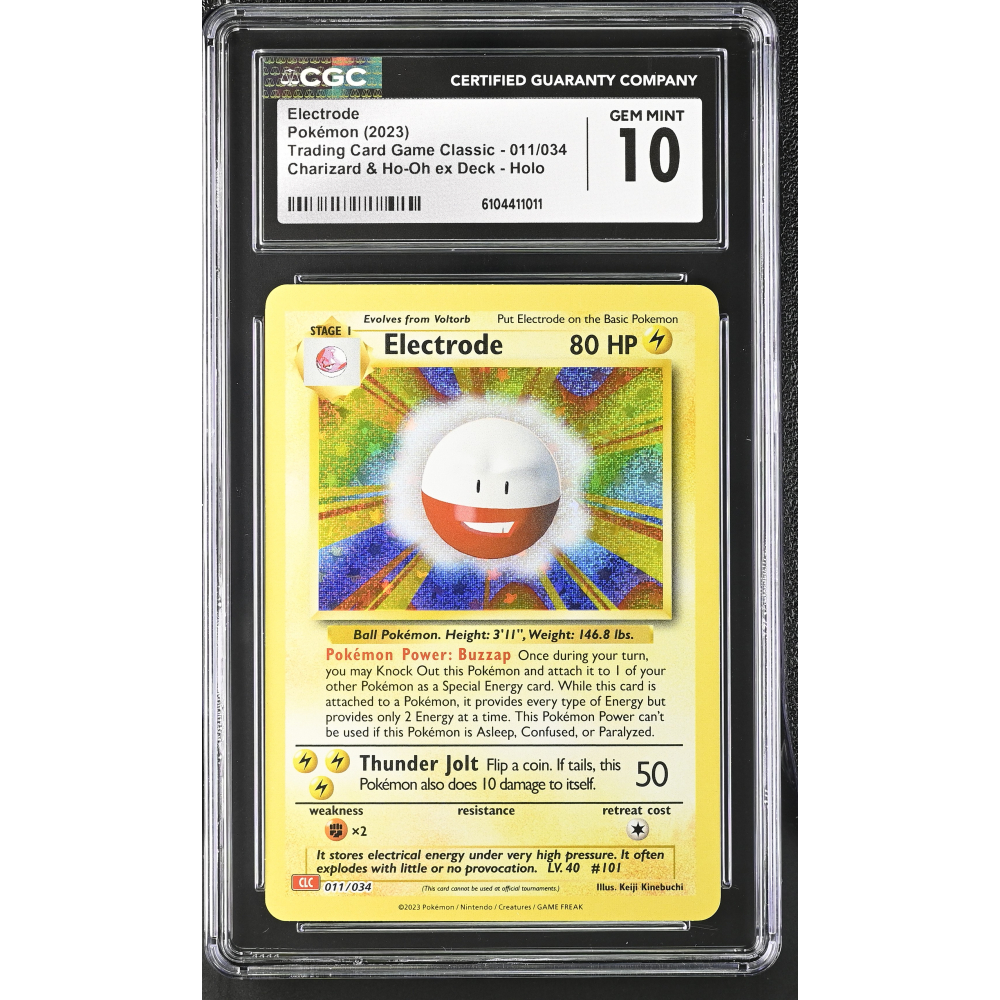 Electrode 2023 Pokemon Trading Card Game Classic Charizard and Ho-Oh ex Deck #011 (CGC 10) at PristineAuction.com