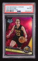 Caitlin Clark 2023-24 Bowman Chrome University Pink Refractors #34 RC (PSA 8) at PristineAuction.com
