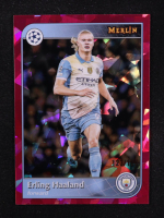 Erling Haaland 2024-25 Merlin UEFA Club Competitions Magenta Atomic #73 #123/125 at PristineAuction.com