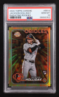 Jackson Holliday 2024 Topps Chrome Radiating Rookies #RR-19 RC (PSA 10) at PristineAuction.com