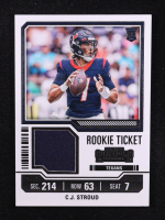 CJ Stroud 2023 Panini Contenders Rookie Ticket Swatches #42 RC at PristineAuction.com
