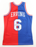 Julius "Dr. J" Erving Signed 76ers Mitchell & Ness Authentic Jersey (Fanatics) at PristineAuction.com