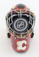Mike Vernon Signed Flames Full-Size Goalie Mask Inscribed "HOF 2023" (Schwartz) at PristineAuction.com