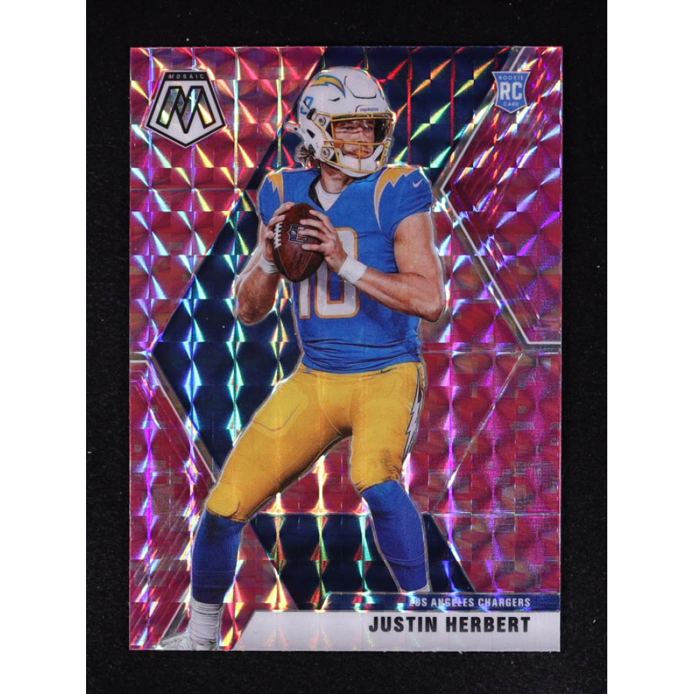 Justin Herbert 2020 Panini Mosaic Mosaic Camo Pink #204 RC at PristineAuction.com