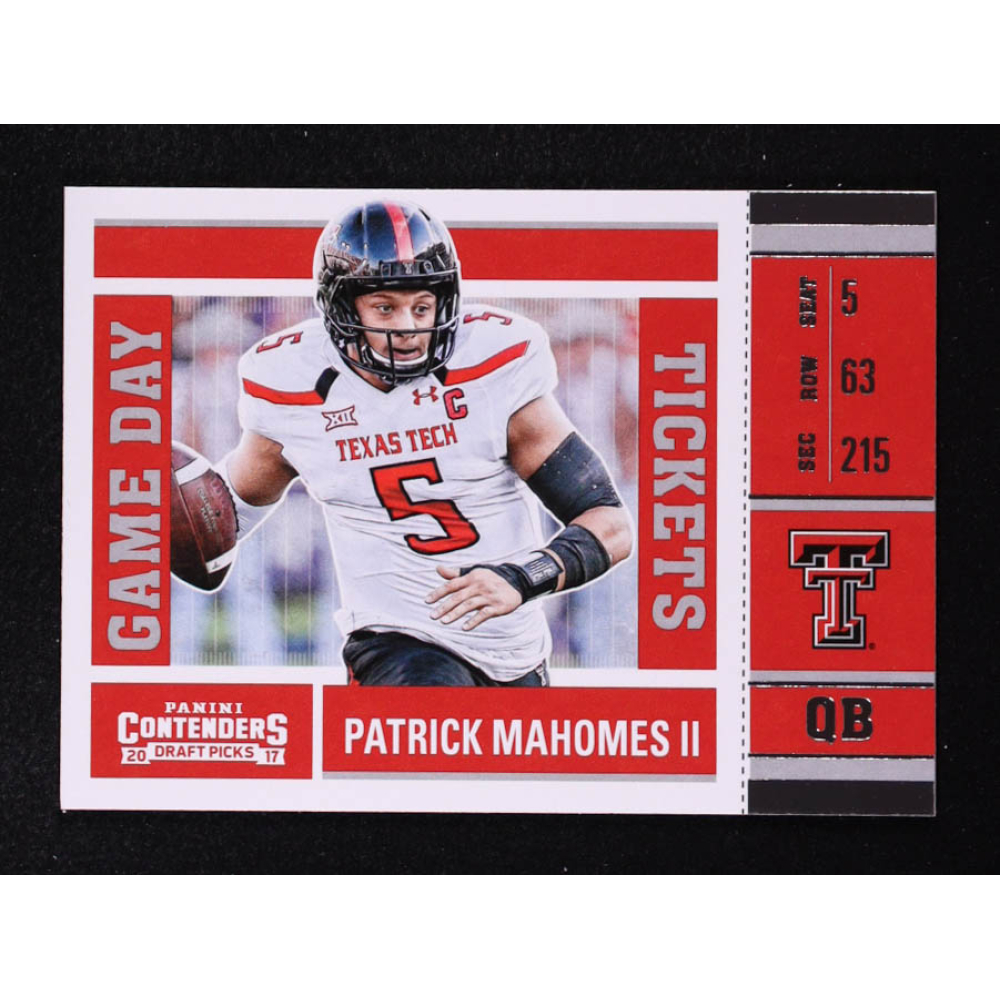 Patrick Mahomes II 2017 Panini Contenders Draft Picks Game Day Tickets #15 RC at PristineAuction.com