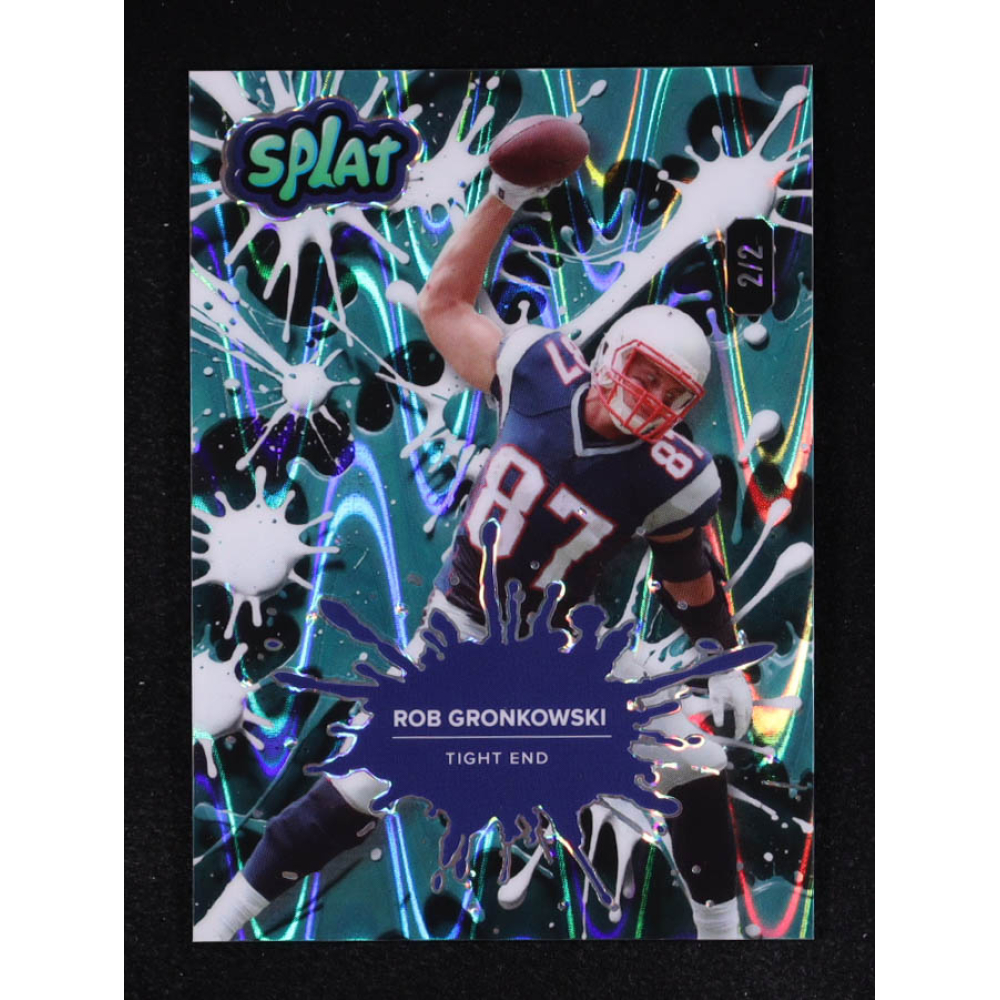Rob Gronkowski 2025 Wild Card Splat Teal Raywave #RG #2/2 at PristineAuction.com